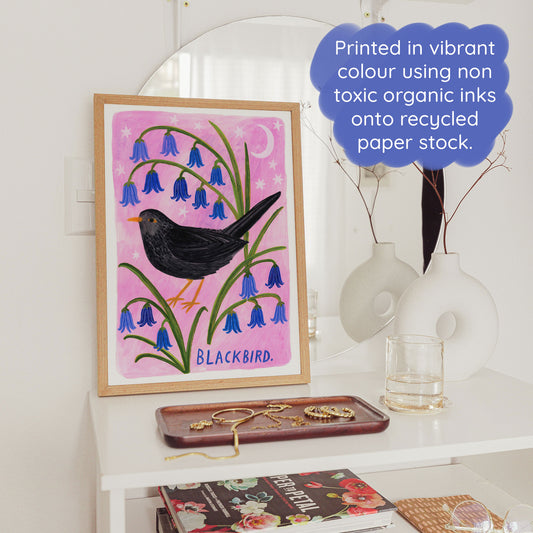 Blackbird Bird Art Print