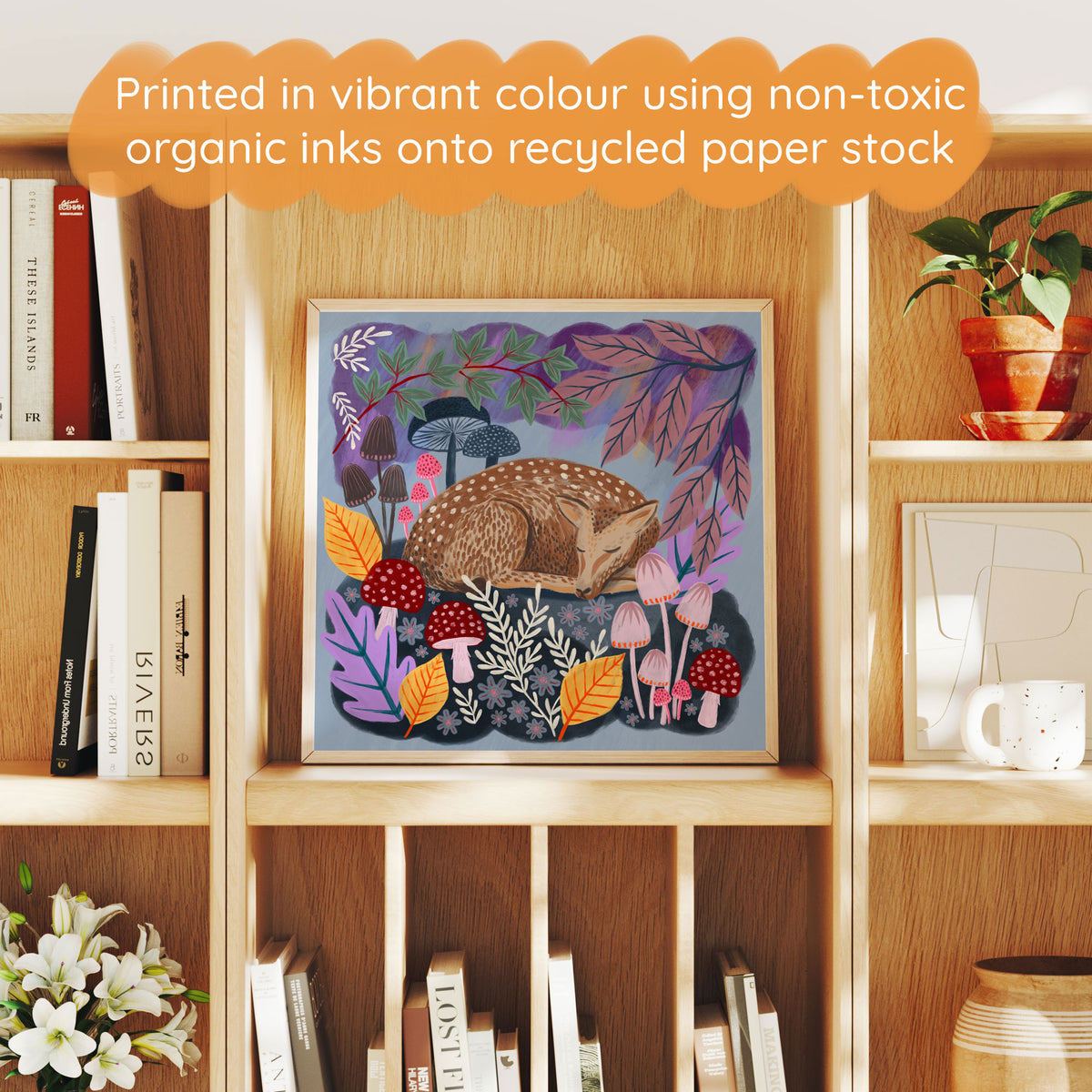 Sleeping Deer Art Print