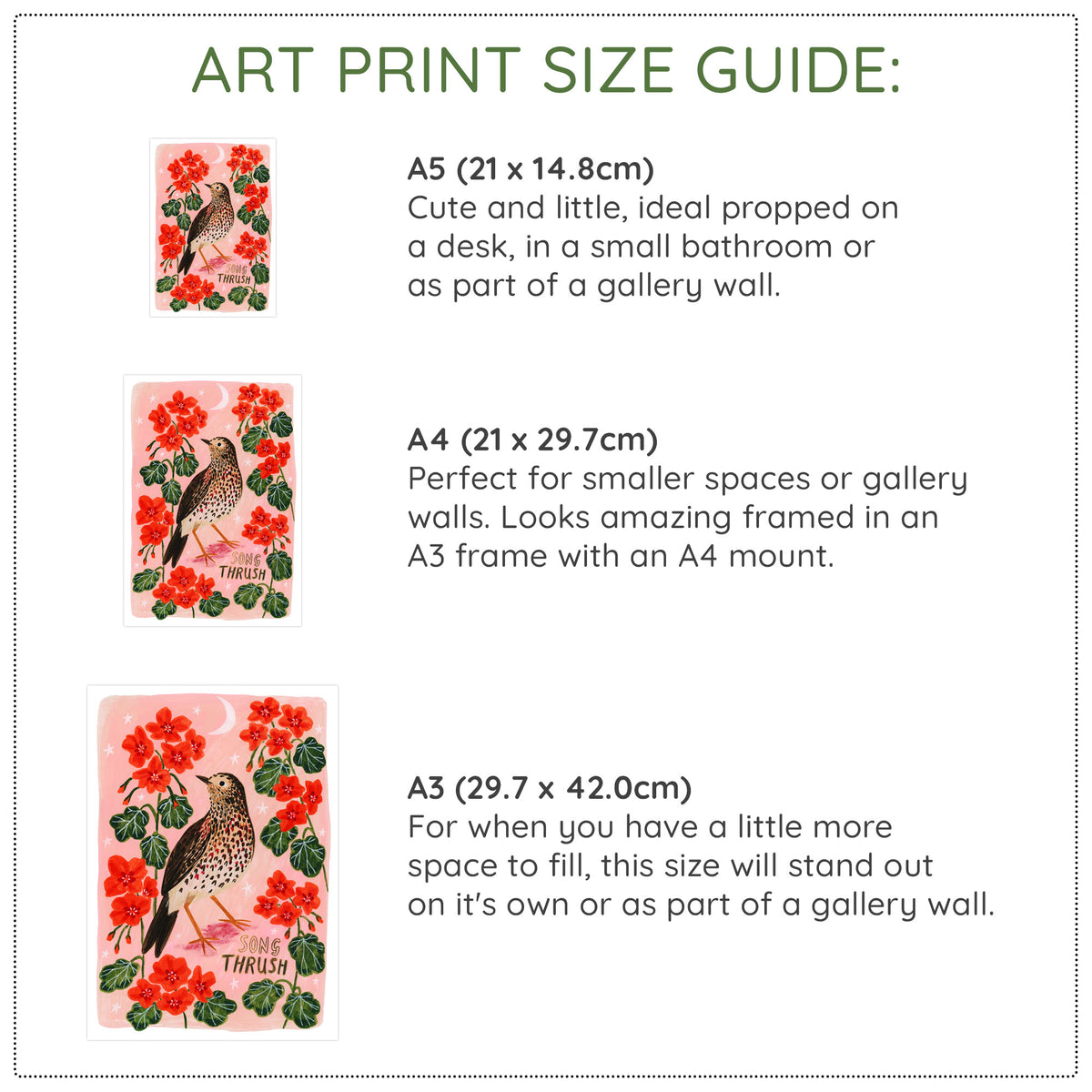 Song Thrush Bird Art Print