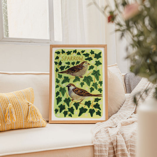 Sparrow Bird Art Print