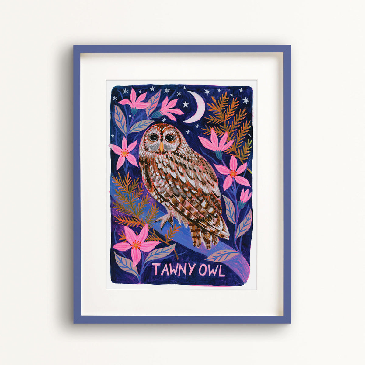 Tawny Owl Painting Art Print