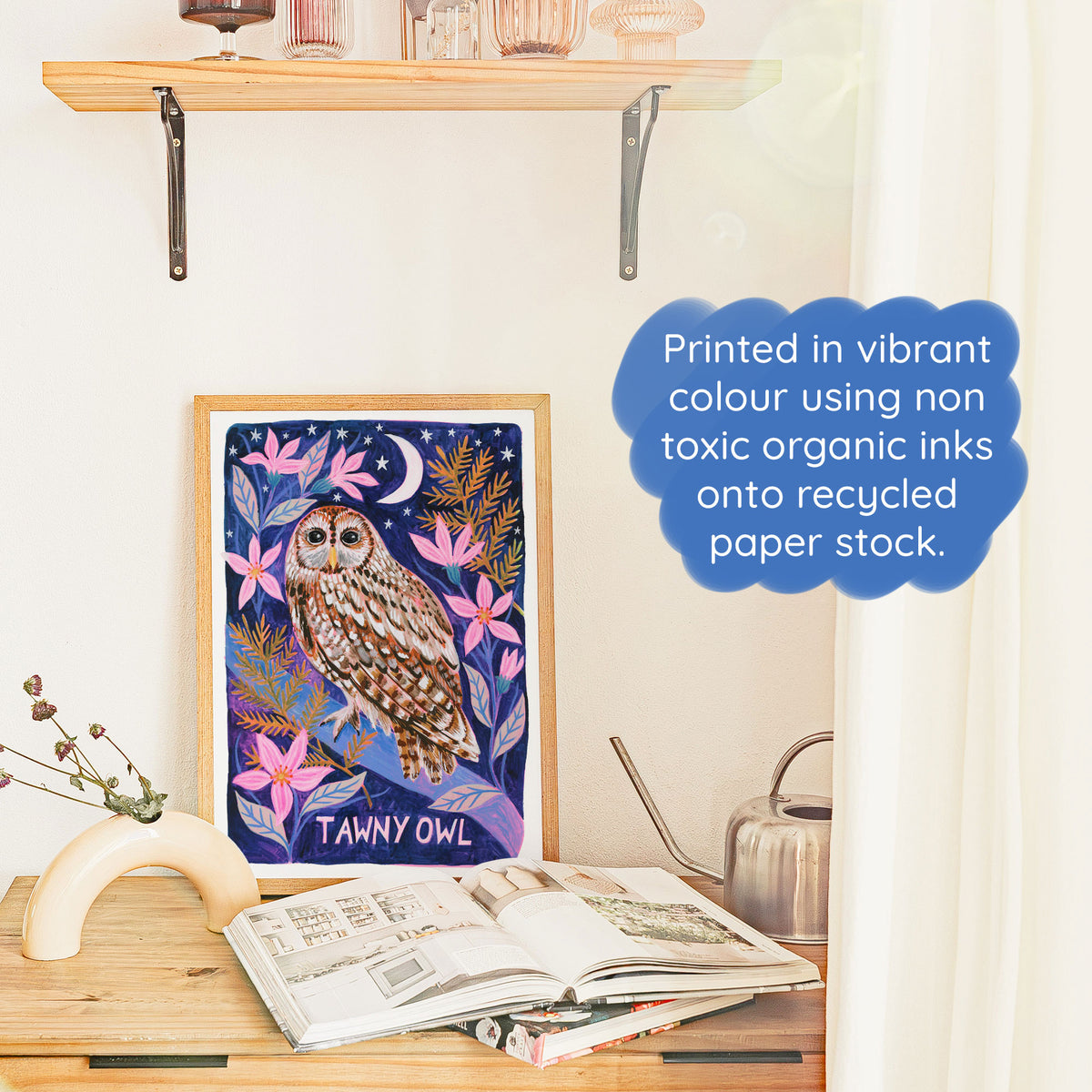 Tawny Owl Painting Art Print