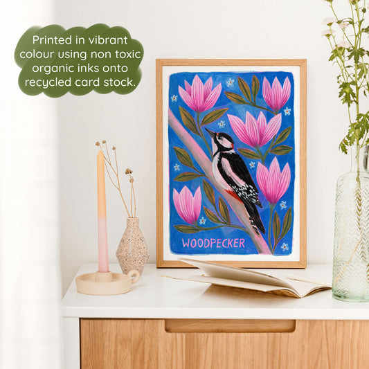 Woodpecker Bird Art Print