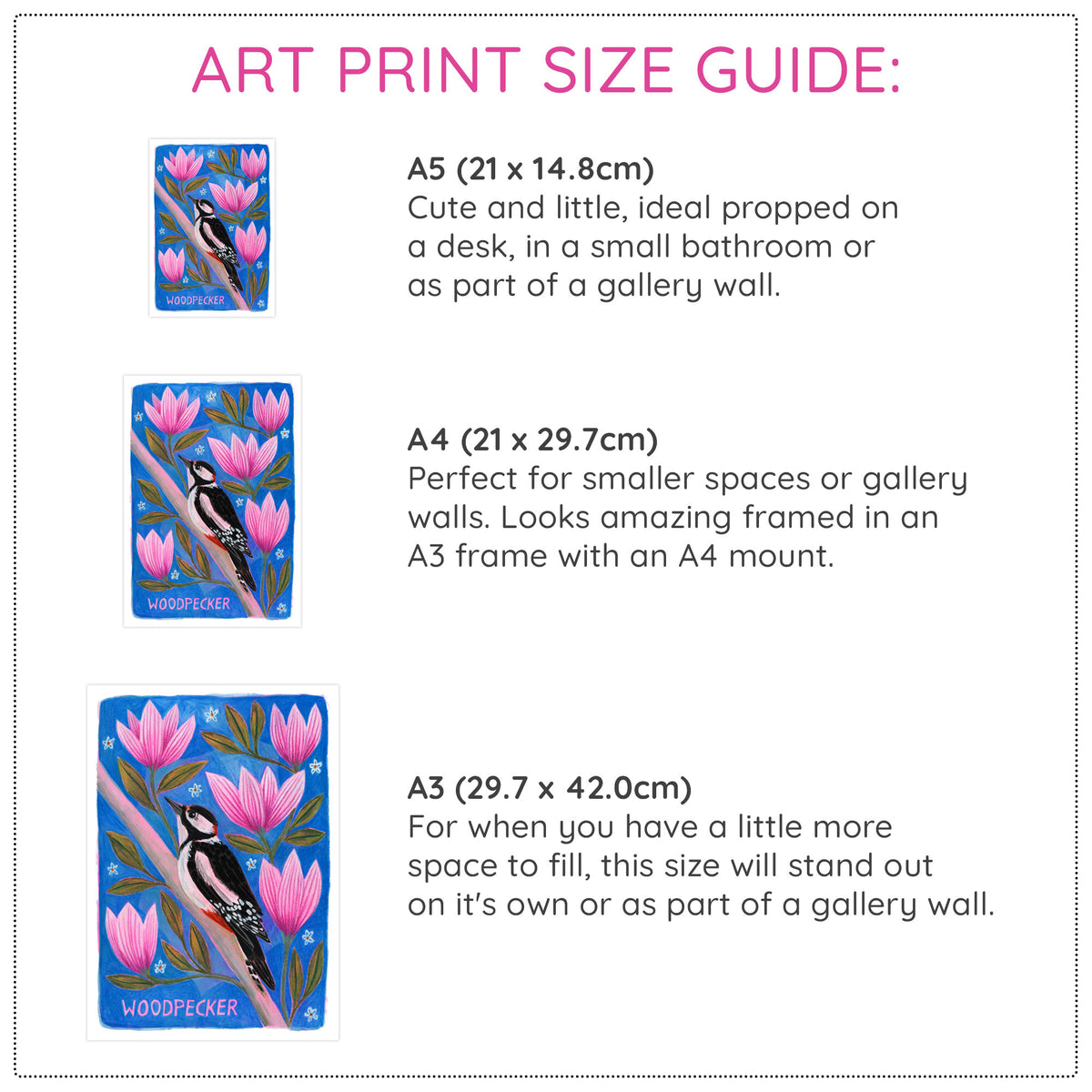 Woodpecker Bird Art Print