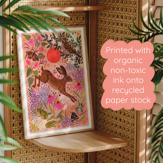 **NEW!** Sunset Hare Art Print