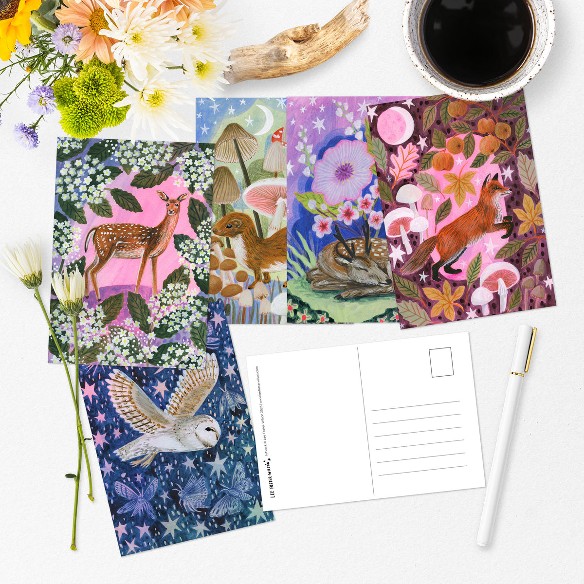 Woodland Animals Postcard Set
