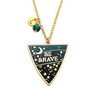 Be Brave Personalised Pendant - Gold