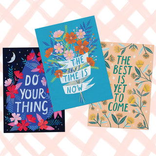 Happy and Positive Quotes Postcard Set