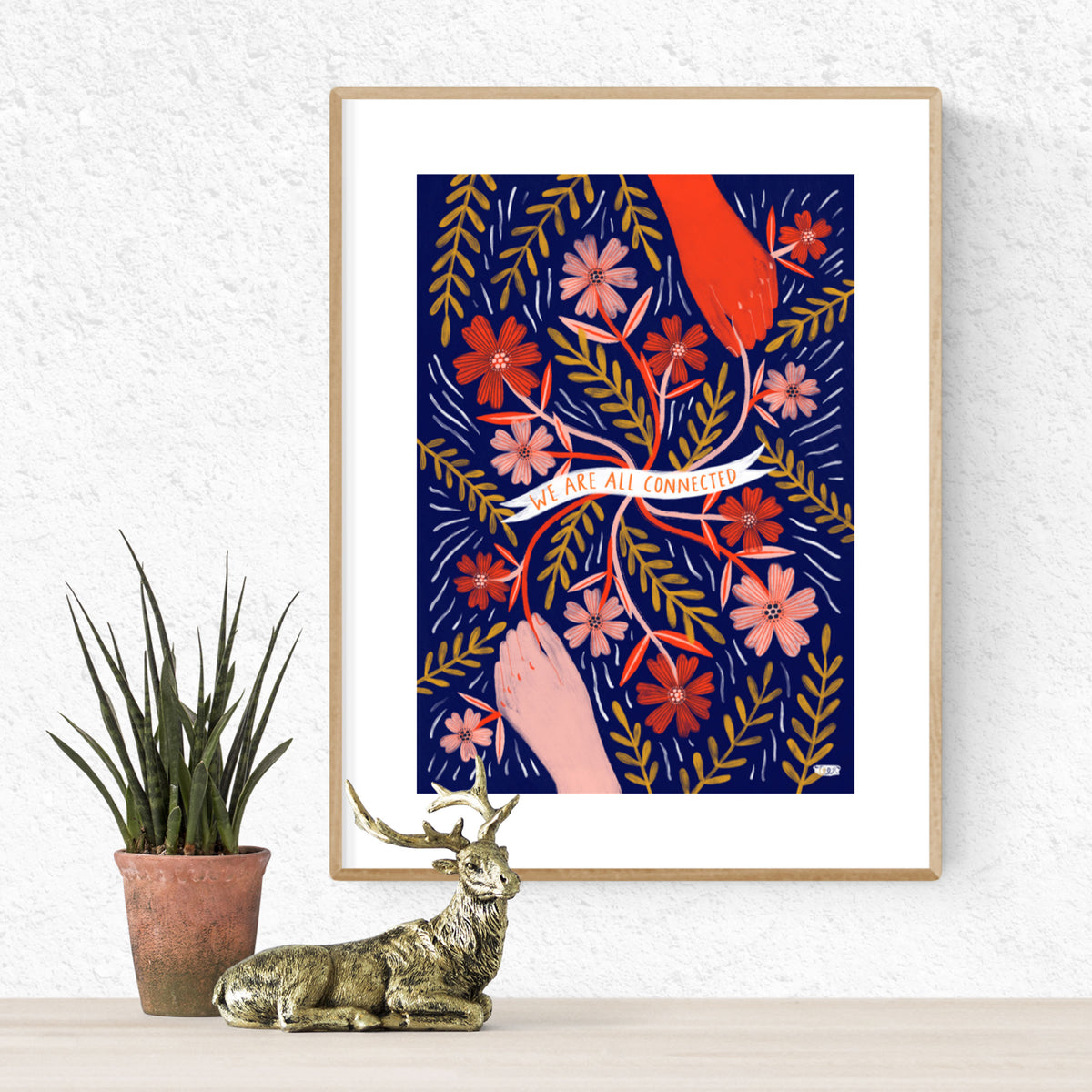 We Are All Connected Art Print