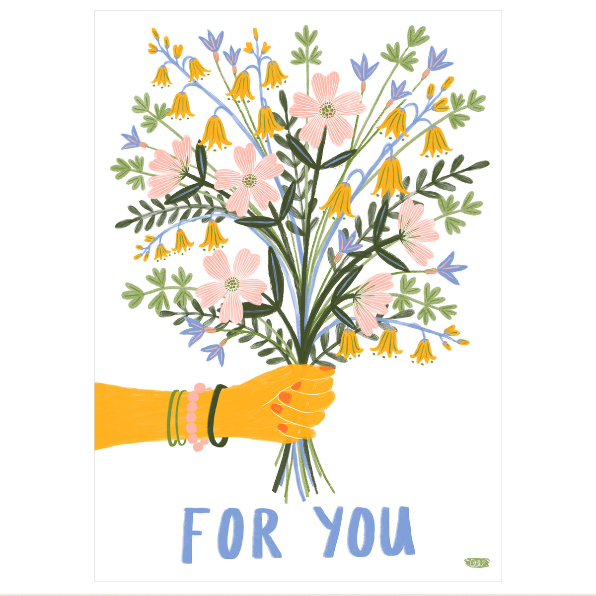 For You Flower Bouquet Art Print