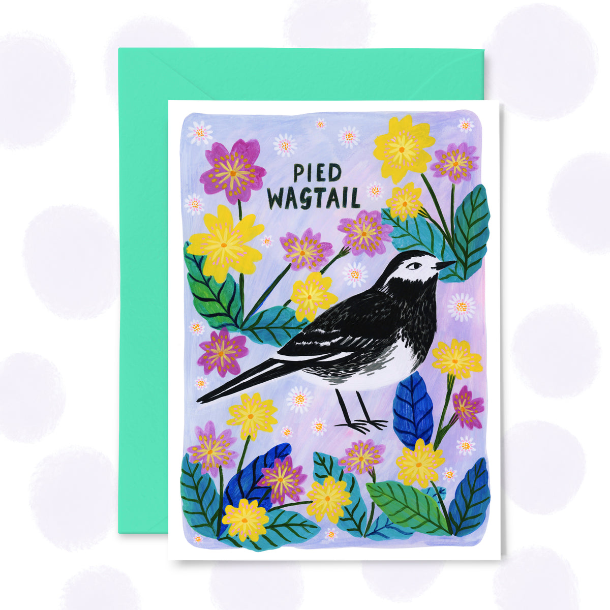 Pied Wagtail Greetings Card