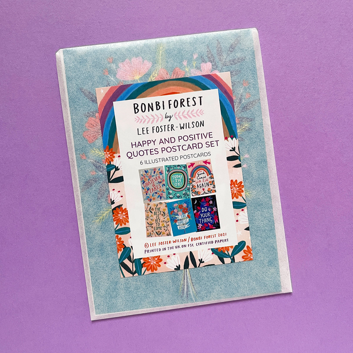 Happy and Positive Quotes Postcard Set
