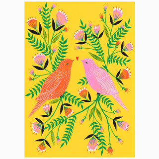 Lovebirds Greetings Card
