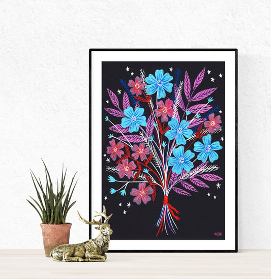 Night Bouquet Art Print