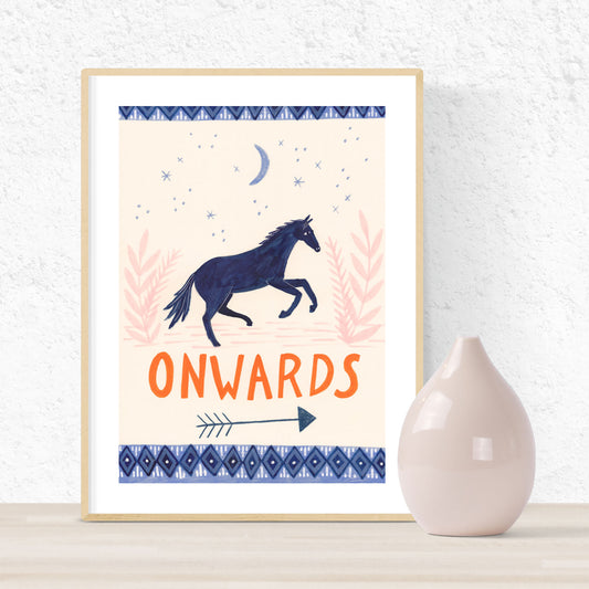 Onwards Horse Art Print