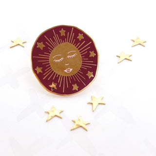 Limited Edition Celestial Bodies Sun Enamel Pin Badge - 2018