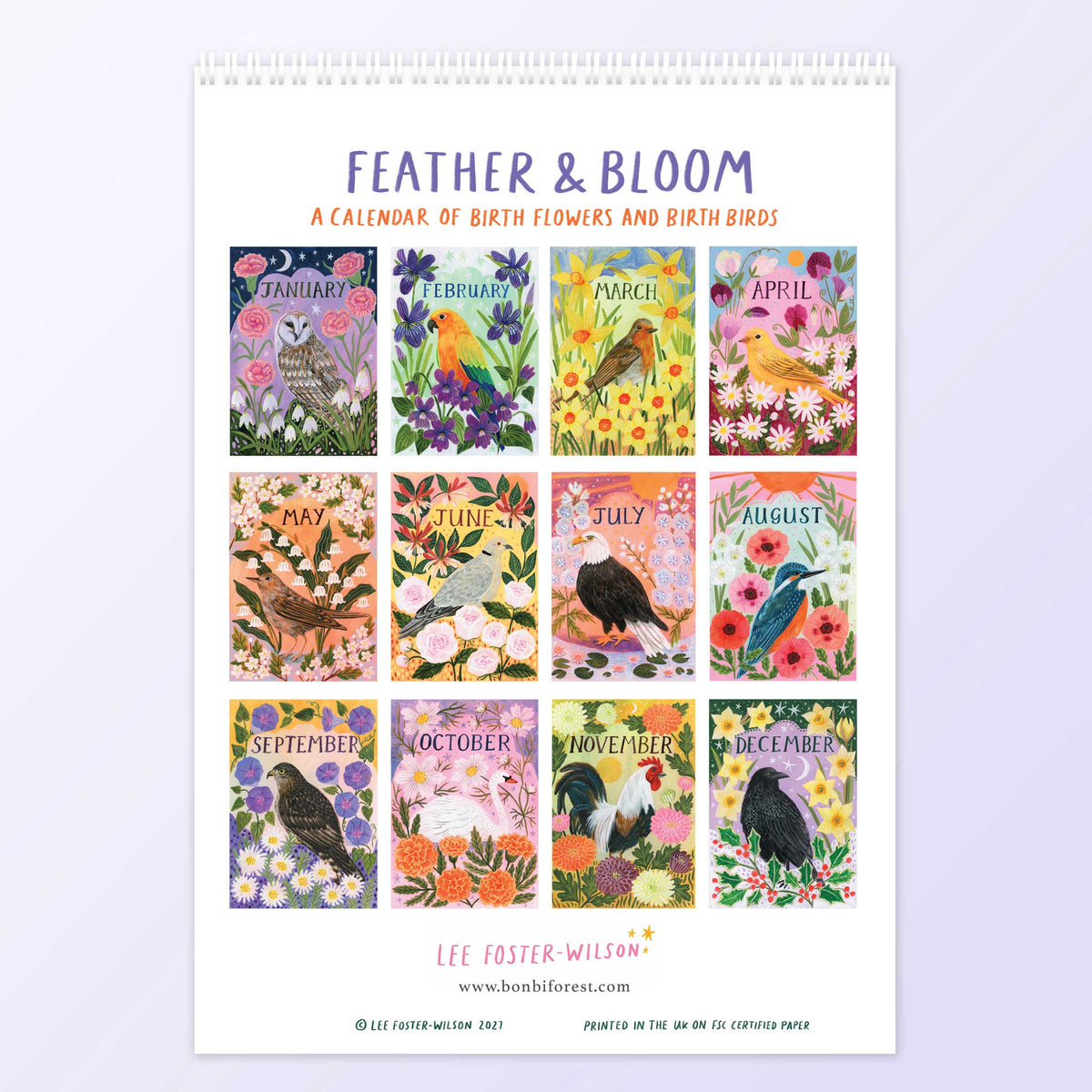 ** PRE-ORDER! ** Birth Birds and Birth Flowers Calendar 2027