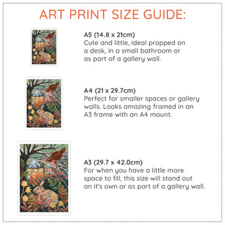 **NEW!** Rabbit and Redwing Winter Landscape Art Print
