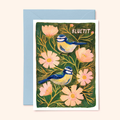 Bluetit Bird Greetings Card
