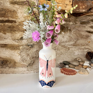 Ceramic Bottle Vase - Butterfly