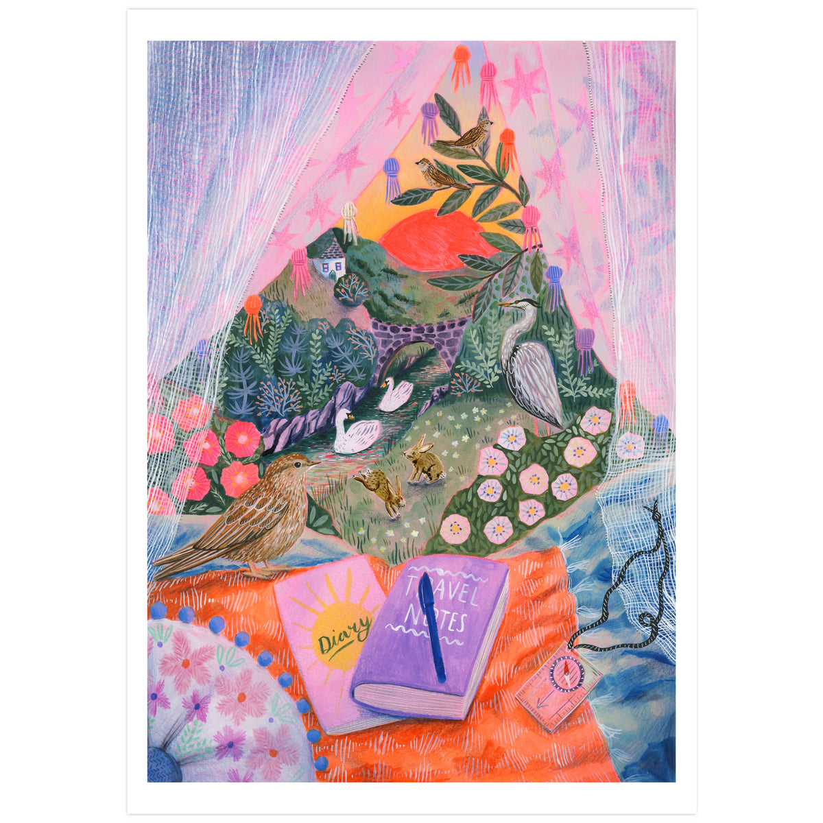 Camping Trip Travel Art Print