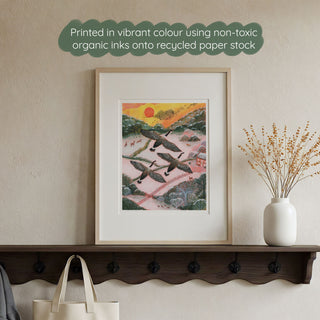 **NEW!** Canada Geese Winter Landscape Art Print