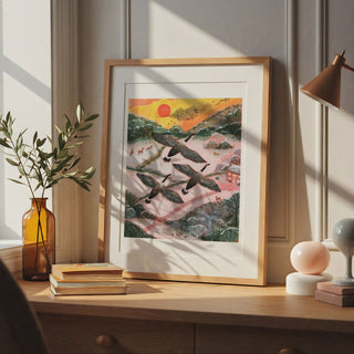 **NEW!** Canada Geese Winter Landscape Art Print