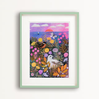 Clifftop Meadow Art Print