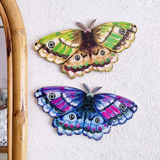 Emperor Moth Wooden Wall Art Decoration