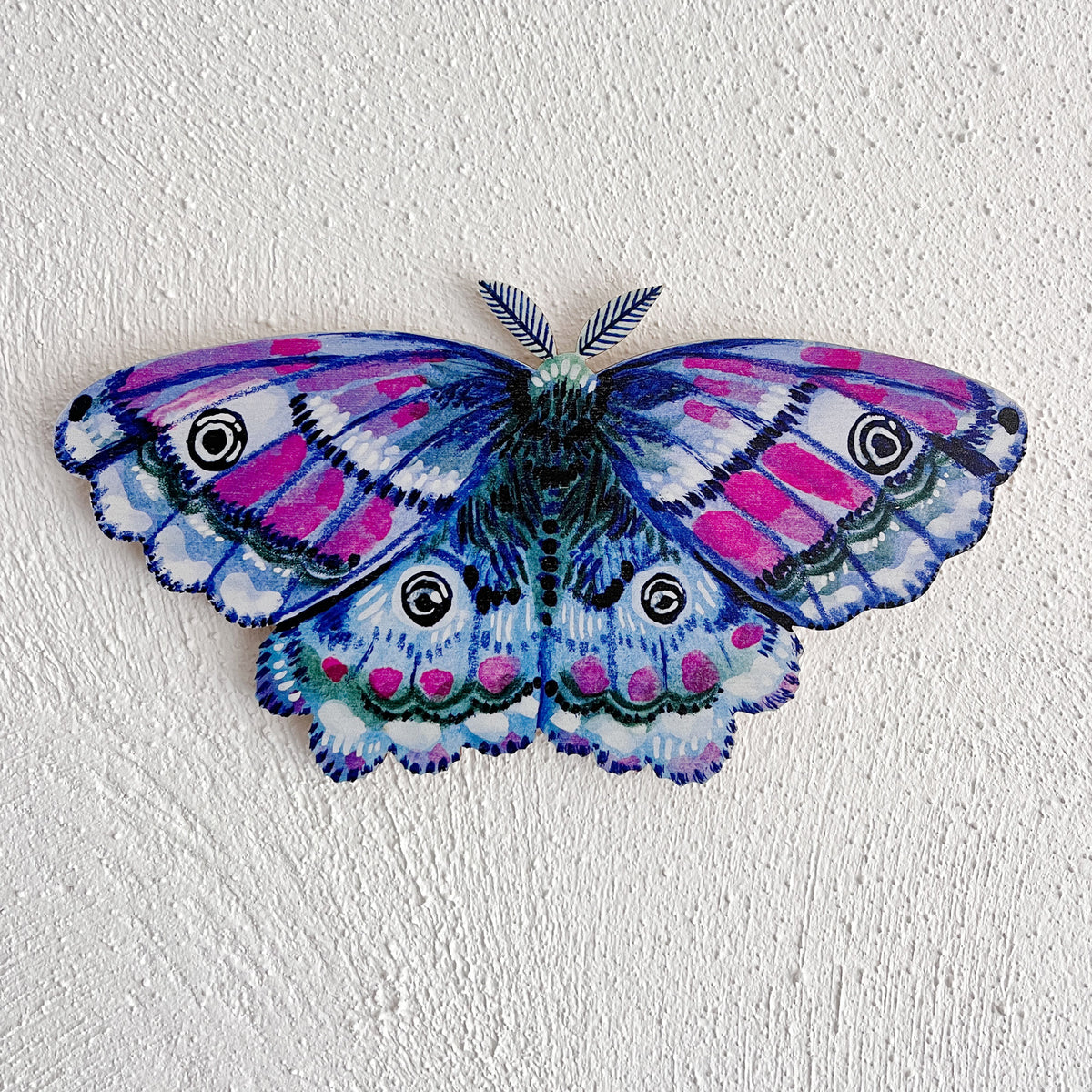 Emperor Moth Wooden Wall Art Decoration