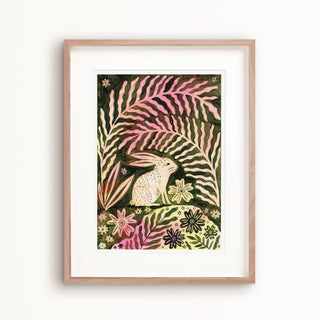 Fern Bunny Art Poster