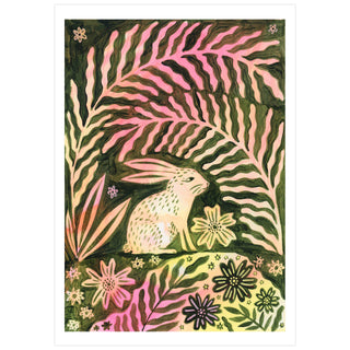 Fern Bunny Art Poster