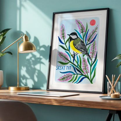Great Tit Bird Art Print