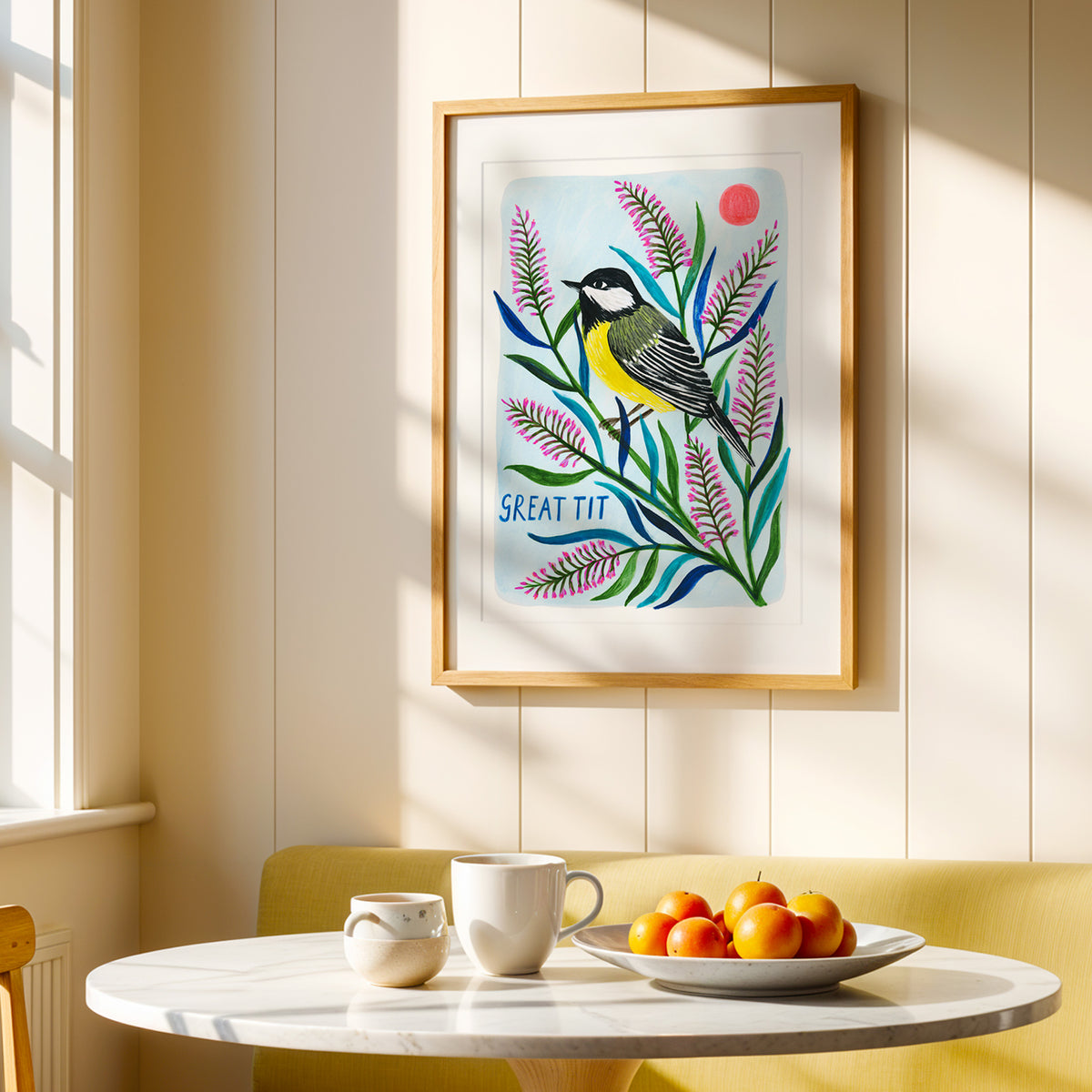 Great Tit Bird Art Print