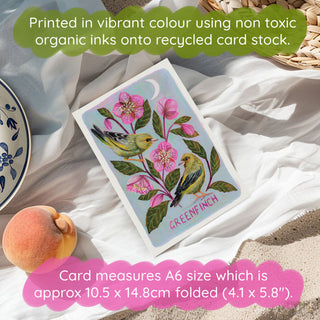 **NEW!** Greenfinch Bird Greetings Card