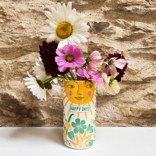 Happy Days Ceramic Vase