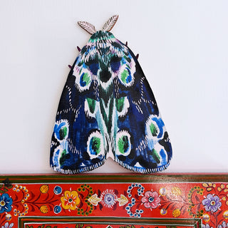Large Moth Wooden Wall Art Decoration