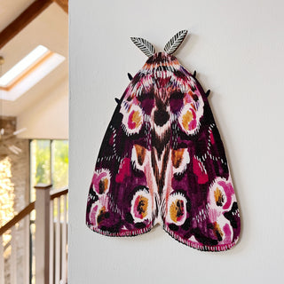 Large Moth Wooden Wall Art Decoration
