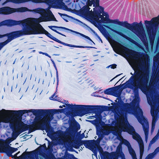 Moon Bunny Mother Art Print