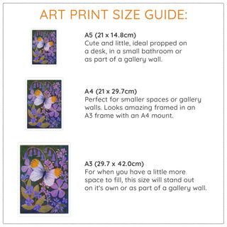**NEW!**Orange Tip Butterfly Painting Art Print