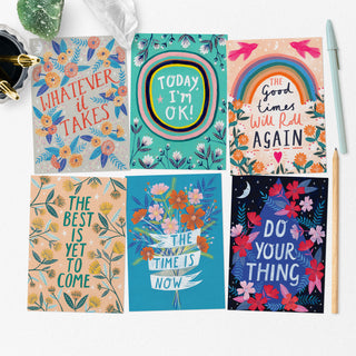 Happy and Positive Quotes Postcard Set