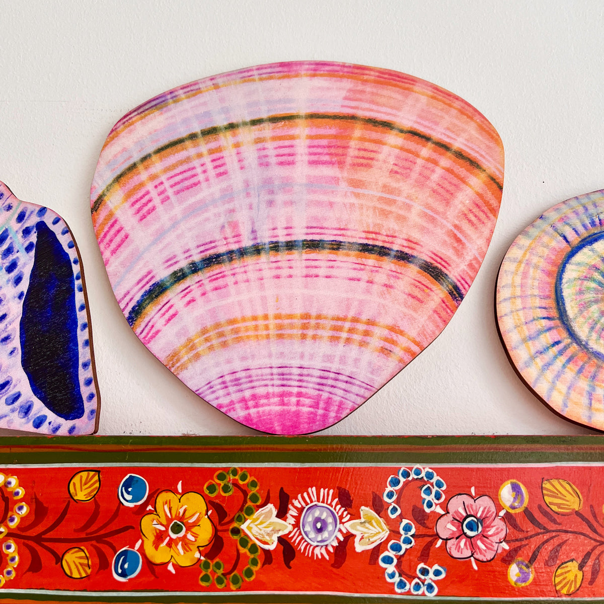 Wooden Shell Wall Art Decorations