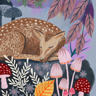 Sleeping Deer Art Print