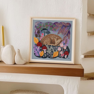 Sleeping Deer Art Print