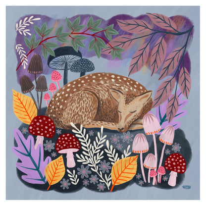 Sleeping Deer Art Print
