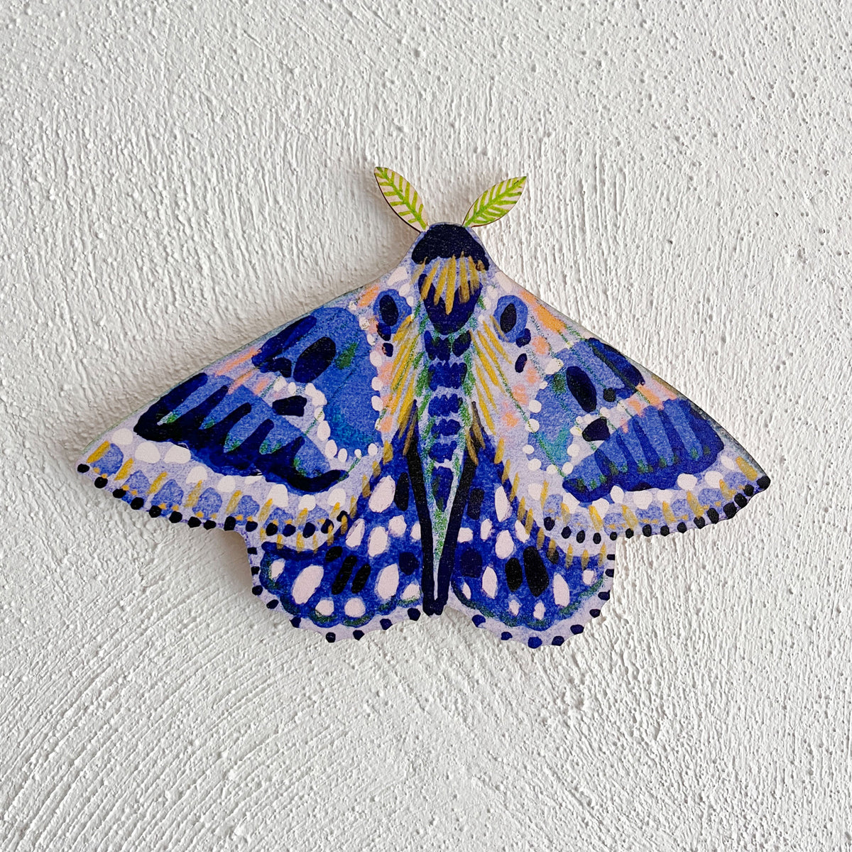 Colourful Moth Wooden Wall Art Decoration