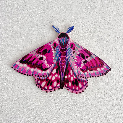 Colourful Moth Wooden Wall Art Decoration