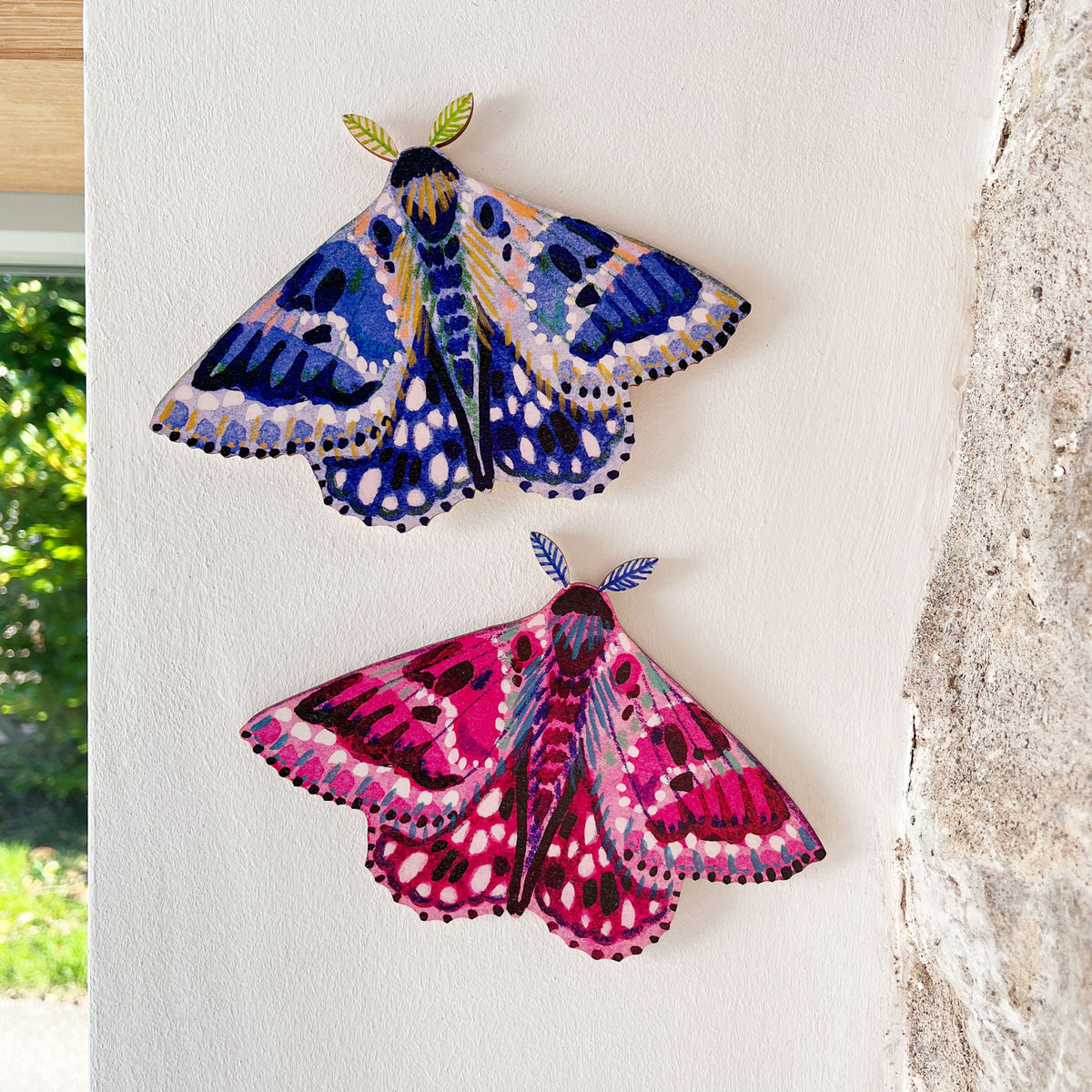 Colourful Moth Wooden Wall Art Decoration