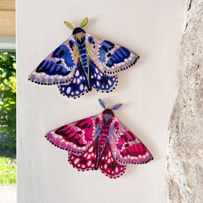 Colourful Moth Wooden Wall Art Decoration