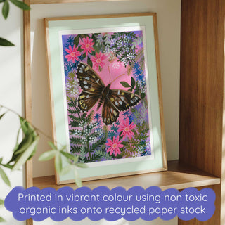 **NEW!**Speckled Brown Butterfly Painting Art Print